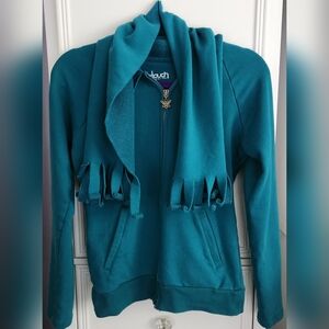 Touch by Alyssa Milano San Jose Sharks Zip Up Sweatshirt w/Attached Scarf Size S